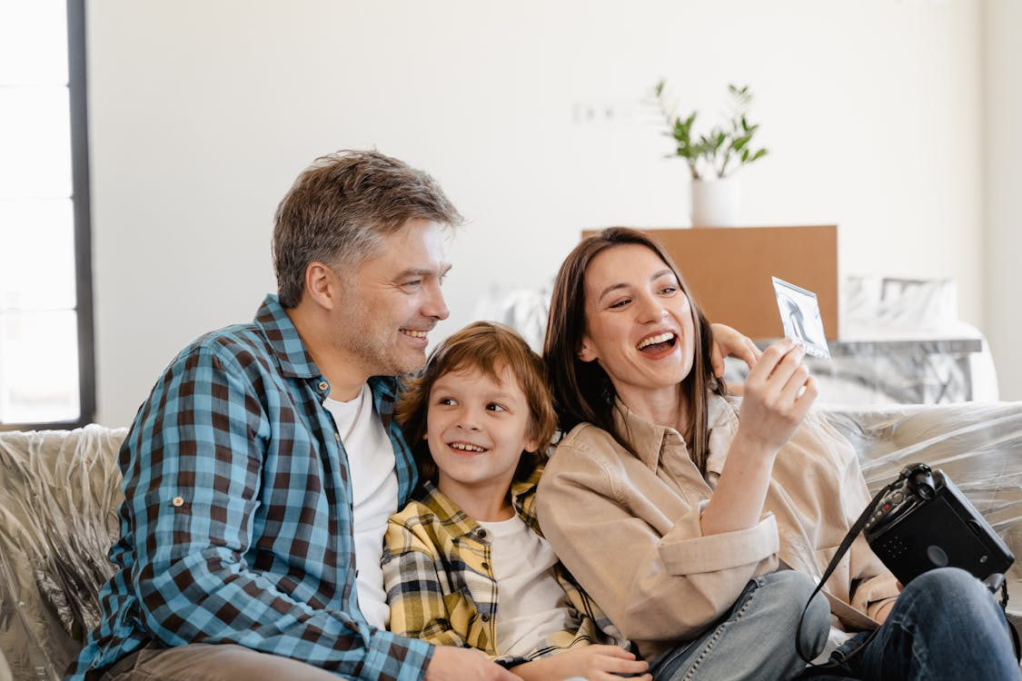 a family of three